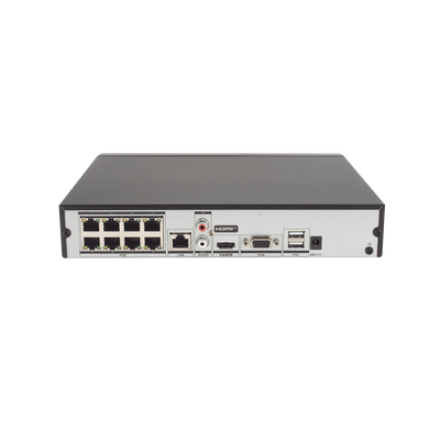 NVR IP / 8 Canales / 8 Puertos PoE+ / 4K / H.265+ / PoE