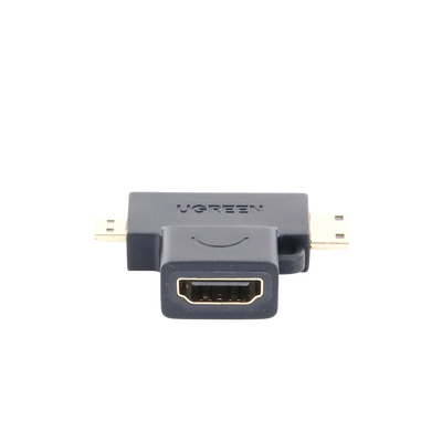 Adaptador Micro + Mini HDMI Macho a HDMI Hembra / Mini HDMI