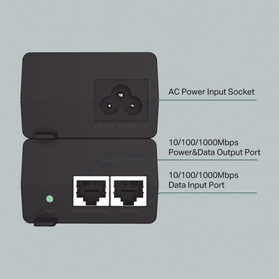 Inyector PoE+ (30W) / Gigabit 802.3 af/at / 2 puertos
