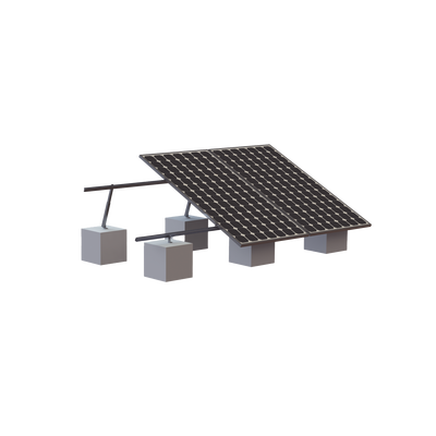 Montaje para 3 Panel Solar, Riel "8" de 4050mm para Módulos