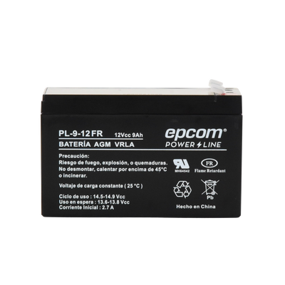 Batería 12 Vcc / 9 Ah / UL / Tecnología AGM-VRLA /