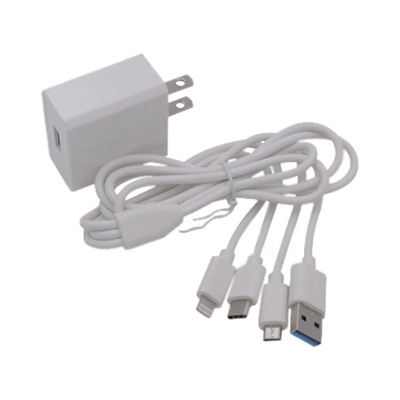 Cargador de pared USB de 5 Vcc 2A / Multi-puertos / USB-C /
