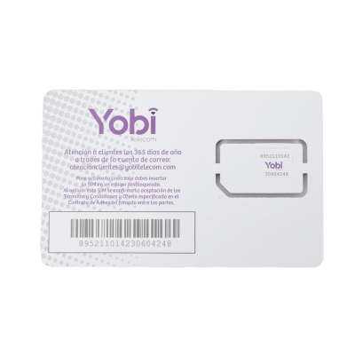 SIM Yobi para dispositivos móviles 3G/4G con recarga de 5GB