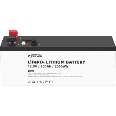 Batería de litio LiFeO4 12.8Vcc, 200Ah, 2.56Kwh, Pantalla