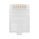 Bote con 100 Plugs Pass through RJ45 Cat6 sin blindaje,