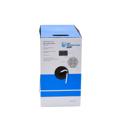Bobina de Cable UTP Cat5e para Exterior en Color Blanco /