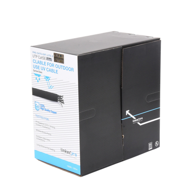 Bobina de cable de 305 m, Cat5e, color negro, sin blindar,