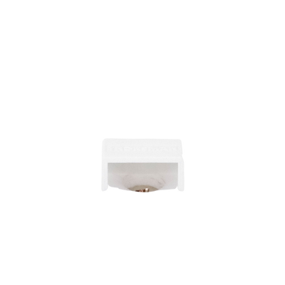 Tapa final color blanco de PVC auto extinguible,  para