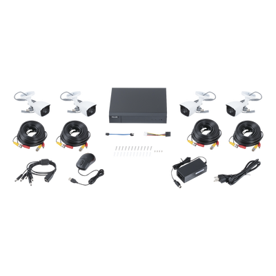 KIT TurboHD 1080p / DVR 8 canales con H.265+ / 4 Cámaras