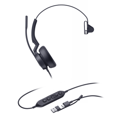 Diadema Alámbrica Yealink UH46 Mono USB-C/A Certificada con
