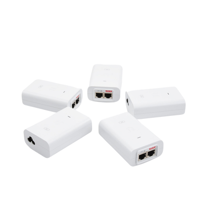 5 Unidades del Adaptador PoE Ubiquiti de 24 VDC, 0.5 A con