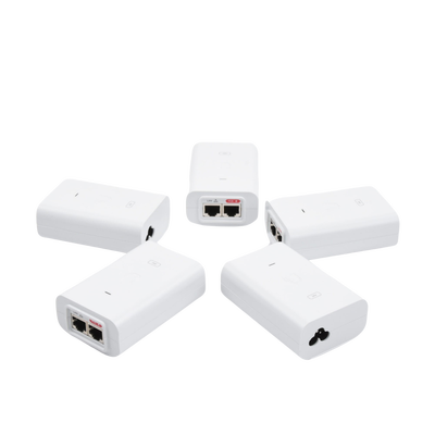 5 Unidades del Adaptador PoE Ubiquiti de 24 VDC, 0.5 A con