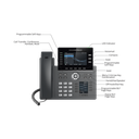 Teléfono IP Wi-Fi, Grado Operador, 6 líneas SIP con 6