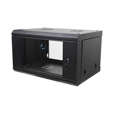 Gabinete de Pared de 6U con Puerta de Cristal Templado, 455