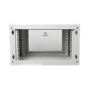 Gabinete de Pared de 6U con Puerta de Cristal Templado, 455