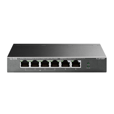 Switch PoE no Administrable de escritorio / 6 puertos 10/100