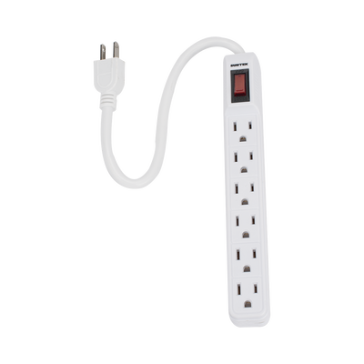 Multicontacto con cable 30 cm. 6 tomas 127 Vca línea,