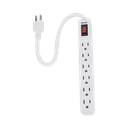 Multicontacto con cable 30 cm. 6 tomas 127 Vca línea,