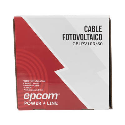 Kit de 2 rollos de 50 metros de cable fotovoltaico de cobre,