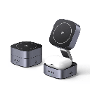 Cargador Inalámbrico 2 en 1 / Qi 2 15W / Base Auriculares