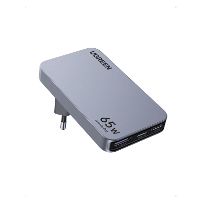Cargador Rápido GaN / 65W / 3 Puertos / PD 3.0 / PPS / QC