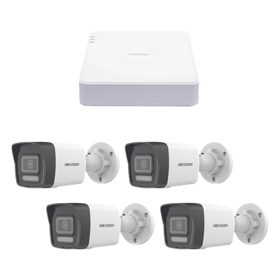 Kit IP 1080p (2 Megapixel) / NVR de 4 Canales con 4 Puertos