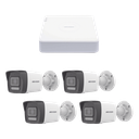Kit IP 1080p (2 Megapixel) / NVR de 4 Canales con 4 Puertos