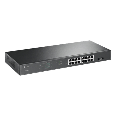 Switch JetStream de 16 puertos 10/100/1000Mbps y PoE af/at,