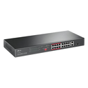 Switch PoE+ no Administrable 16 puertos 10/100 Mbps + 2
