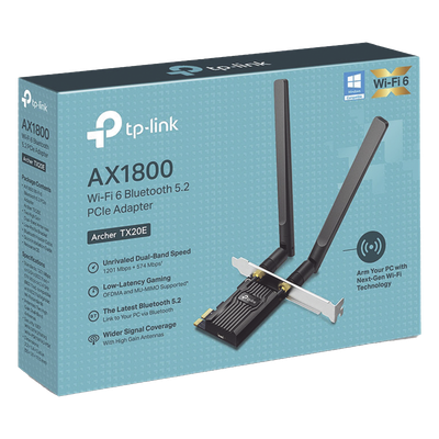 Adaptador  PCIe inalámbrico doble banda AX1800 Mbps /