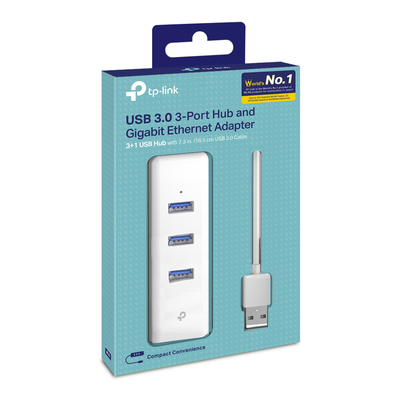 Adaptador de red Ethernet USB 3.0 a RJ45 10/100/1000Mbps