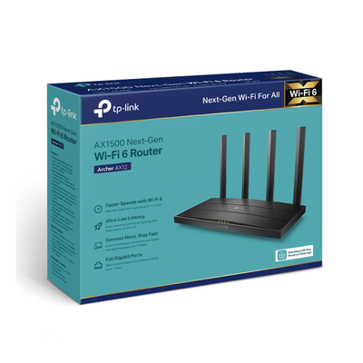 Router WiFi 6 AX 1500Mbps / MU-MIMO 2X2 y OFDMA / 1 Puerto