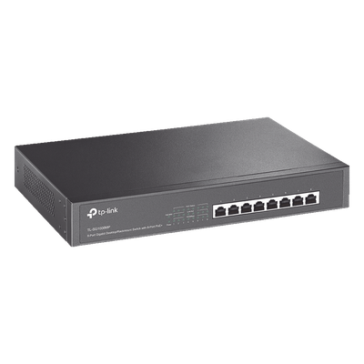Switch Gigabit PoE+ no administrable de 8 puertos