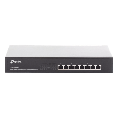Switch Gigabit PoE+ no administrable de 8 puertos