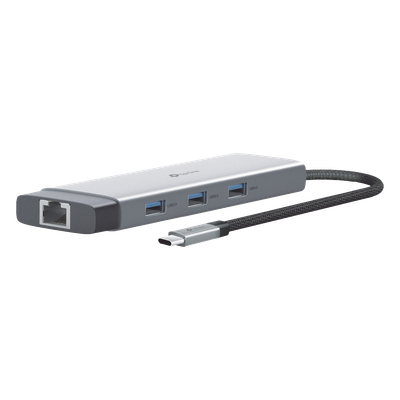 Adaptador HUB 9 en 1, 1 puerto USB-C entrada, 1 puerto HDMI