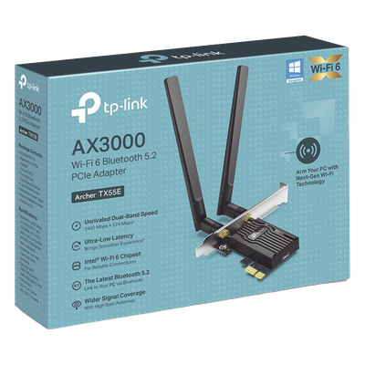 Adaptador PCIe inalámbrico doble banda AX3000 Mbps /