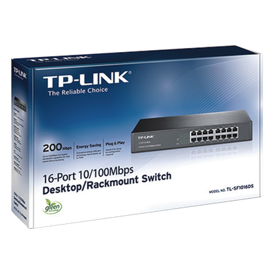 Switch no administrable de 16 puertos 10/100 Mbps de