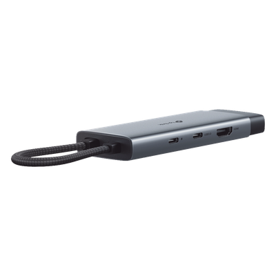 Adaptador HUB 6 en 1, 1 puerto USB-C entrada, 1 puerto HDMI