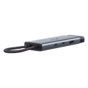 Adaptador HUB 6 en 1, 1 puerto USB-C entrada, 1 puerto HDMI