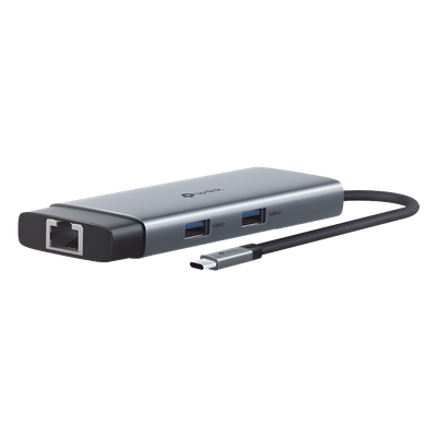 Adaptador HUB 6 en 1, 1 puerto USB-C entrada, 1 puerto HDMI