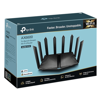 Router WiFi 6 Triple Banda AX6600 MU-MIMO / 1 Puerto WAN/LAN
