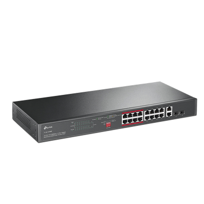 Switch PoE+ No Administrable de 16 puertos 10/100 Mbps / 2