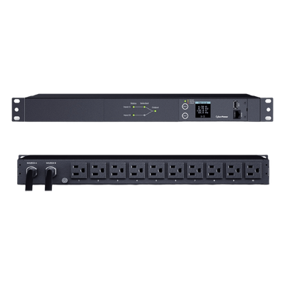 PDU ATS Medible / 10 Salidas NEMA 5-15R / 2 Entradas 120 Vca