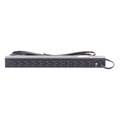 PDU Básico Rack / 12 Tomas NEMA 5-15R Traseras / 15 Amp /