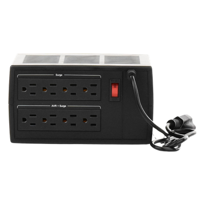 Regulador de Voltaje AVR / 1500 VA / 750 W / 8 Salidas NEMA