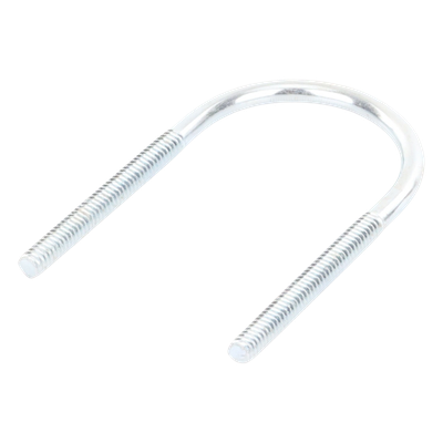 Abrazadera Tipo U / 1 1/4" / Acabado Electro Zinc / Sin