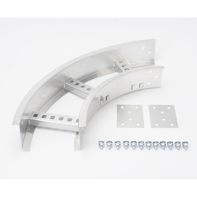 Curva Horizontal de Aluminio / Perfil Z / Peralte 3 1/4" /