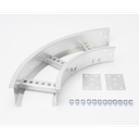 Curva Horizontal de Aluminio / Perfil Z / Peralte 3 1/4" /