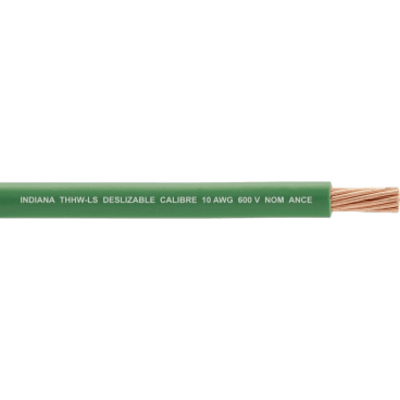 Cable THW-LS / Calibre 10 AWG / 19 Hilos / Verde / Bobina