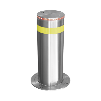 Bolardo hidráulico de 220 mm con luz LED roja y operación rápida